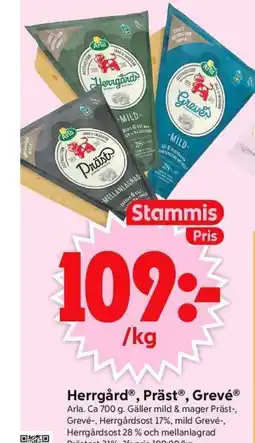 ICA Supermarket Herrgård®, PrästⓇ, GrevéⓇ erbjuda