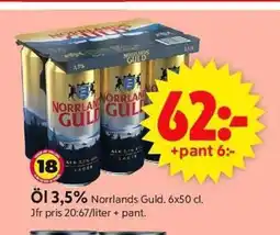 ICA Supermarket Öl 3,5% Norrlands Guld. erbjuda