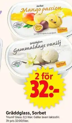 ICA Supermarket Gräddglass, Sorbet erbjuda
