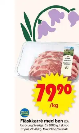 ICA Supermarket Fläskkarré med ben ICA. erbjuda