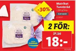 Lidl Matriket Tunnbröd erbjuda