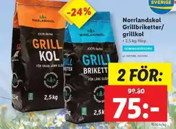 Lidl Norrlandskol Grillbriketter/grillkol erbjuda
