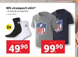 Lidl NFL strumpor/t-shirt erbjuda