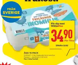 Willys Ägg 15-pack erbjuda
