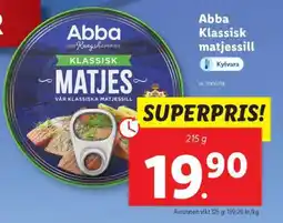 Lidl Abba Klassisk matjessill erbjuda