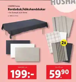 Lidl LIVARNO home Bordsduk/kökshanddukar erbjuda