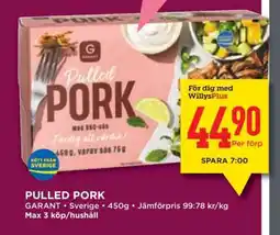Willys PULLED PORK erbjuda