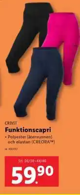 Lidl CRIVIT Funktionscapri erbjuda