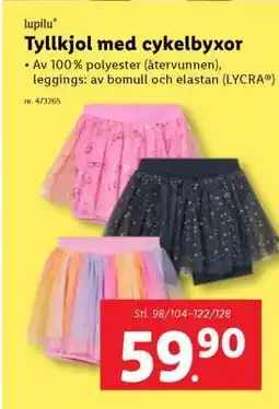 Lidl Tyllkjol med cykelbyxor erbjuda