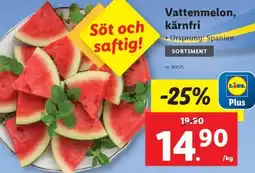 Lidl Vattenmelon kärnfri erbjuda