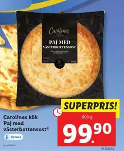 Lidl Carolines kök Paj med Västerbottensost erbjuda