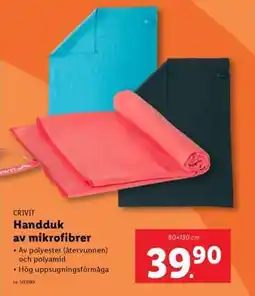 Lidl Handduk av mikrofibrer erbjuda