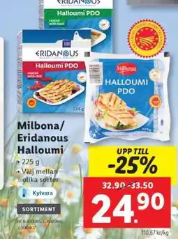 Lidl Milbona/Eridanous Halloumi erbjuda