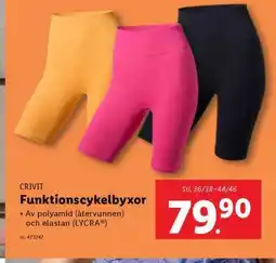 Lidl CRIVIT Funktionscykelbyxor erbjuda