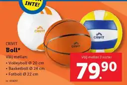 Lidl CRIVIT Boll erbjuda