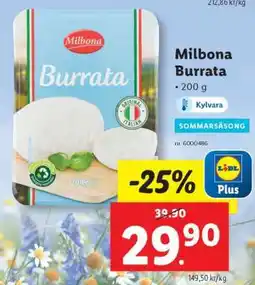 Lidl MILBONA Burrata erbjuda