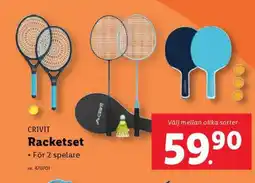 Lidl CRIVIT Racketset erbjuda