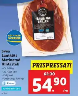 Lidl Svea Lantkött Marinerad flintastek erbjuda
