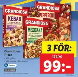 Lidl GRANDIOSA Pizza erbjuda