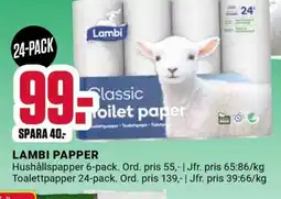 ÖoB LAMBI PAPPER erbjuda