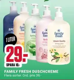 ÖoB FAMILY FRESH DUSCHCREME erbjuda