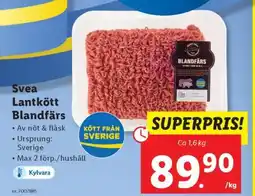 Lidl Svea Lantkött Blandfärs erbjuda