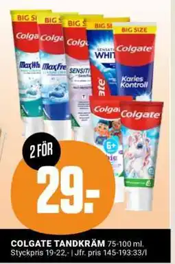 ÖoB Colgate Tandkräm erbjuda