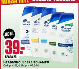 ÖoB HEAD & SHOULDERS SCHAMPO erbjuda