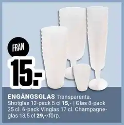 ÖoB ENGÅNGSGLAS erbjuda