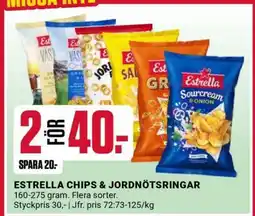 ÖoB ESTRELLA CHIPS & JORDNÖTSRINGAR erbjuda