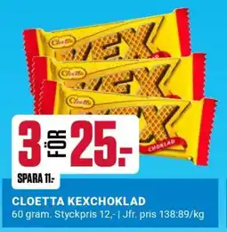 ÖoB Cloetta Kexchoklad erbjuda