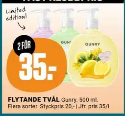 ÖoB FLYTANDE TVÅL Gunry erbjuda