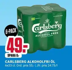ÖoB CARLSBERG ALKOHOlFRI ÖL erbjuda