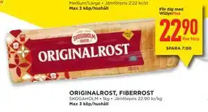 Willys ORIGINALROST, FIBERROST erbjuda