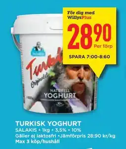 Willys TURKISK YOGHURT erbjuda