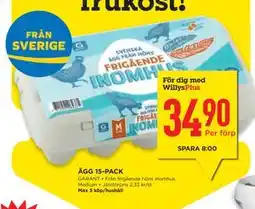 Willys Hemma ÄGG 15-PACK erbjuda
