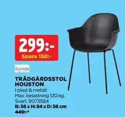 Jem&Fix TRÄDGÅRDSSTOL HOUSTON erbjuda