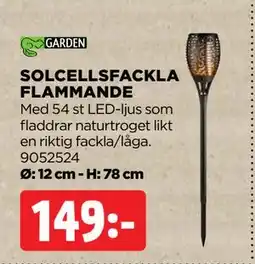 Jem&Fix SOLCELLSFACKLA FLAMMANDE erbjuda