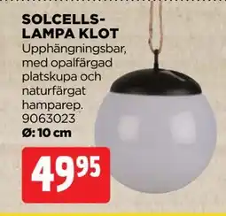 Jem&Fix SOLCELLSLAMPA KLOT erbjuda