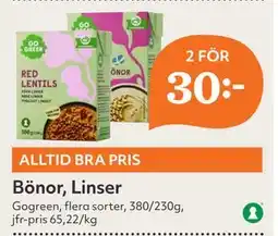 Hemköp Bönor, Linser erbjuda