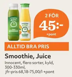 Hemköp Smoothie, Juice erbjuda