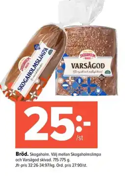 Coop Extra SKOGAHOLM Bröd erbjuda