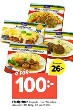 Coop Extra DAFGARDS Färdigrätter erbjuda