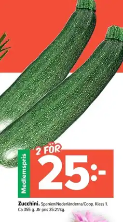 Coop Extra Zucchini erbjuda