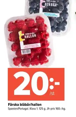 Coop Extra Färska blåbär/hallon erbjuda