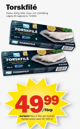 Pekås FELDTS Torskfilé erbjuda
