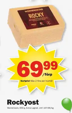 Pekås WERNERSSONS Rockyost erbjuda
