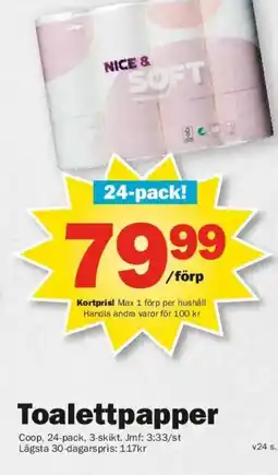Pekås COOP Toalettpapper erbjuda