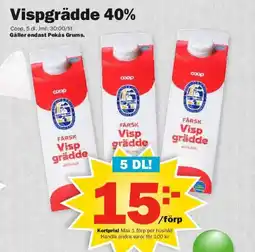 Pekås COOP Vispgrädde 40% erbjuda