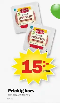 Pekås SCAN Prickig korv erbjuda